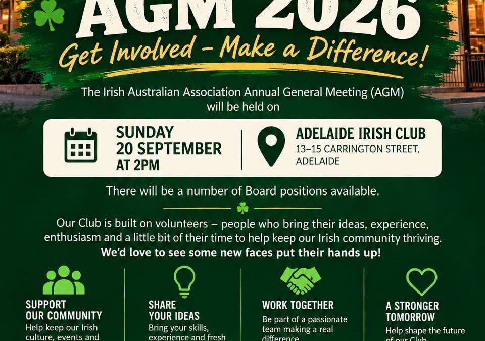 F26 Annual General Meeting Sun 20th Sept 2pm