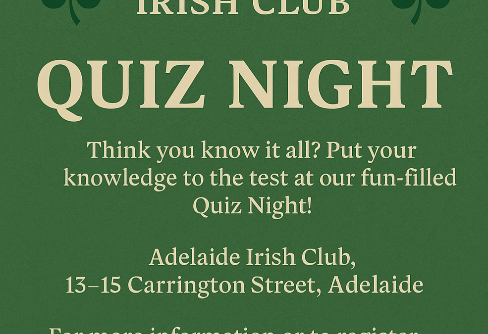 IAA QUIZ – 7pm to 11pm – Free Entry